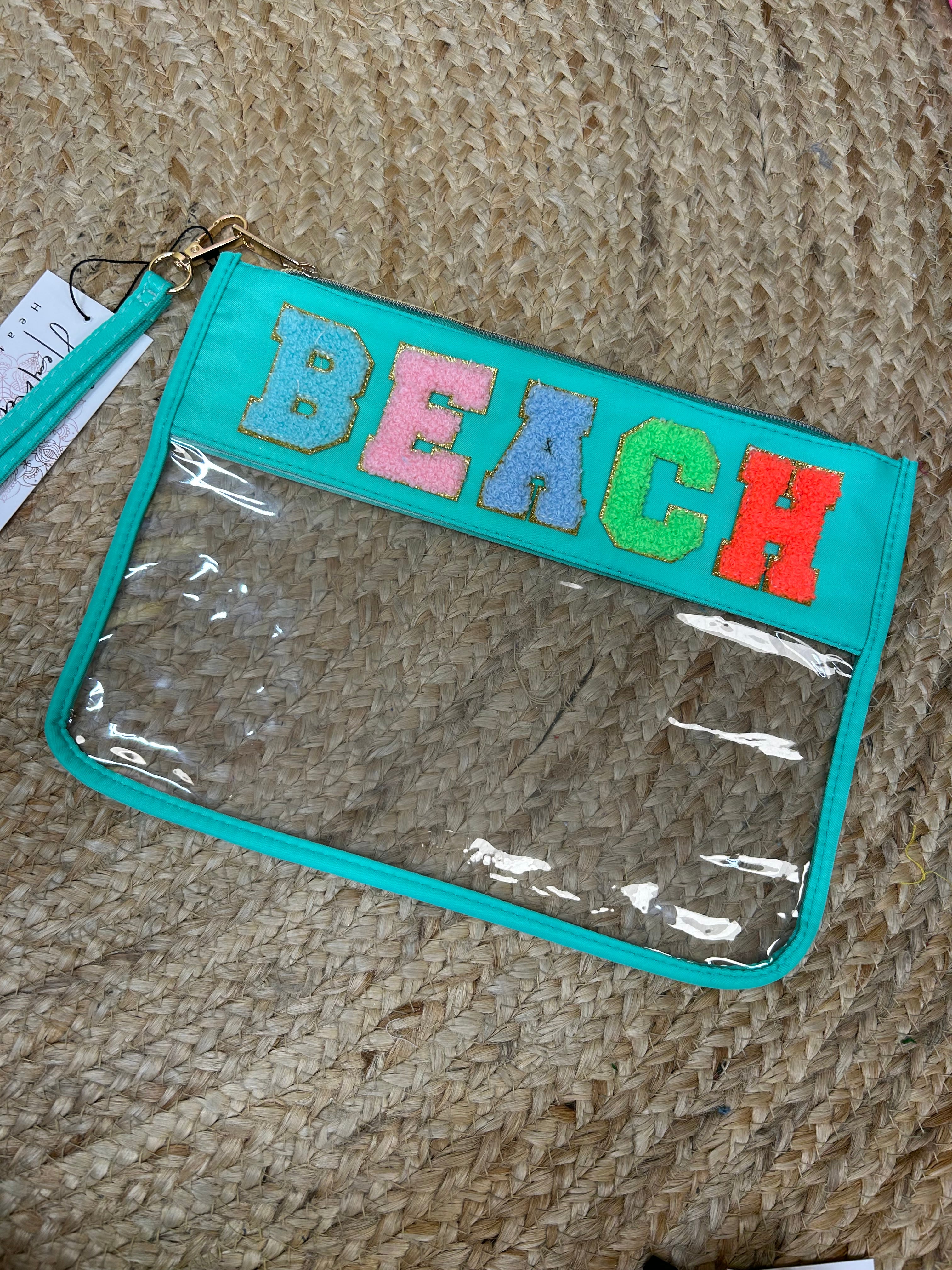 Restock: BEACH Cosmetic Bag-320 Bags-Heathered Boho-Heathered Boho Boutique, Women's Fashion and Accessories in Palmetto, FL