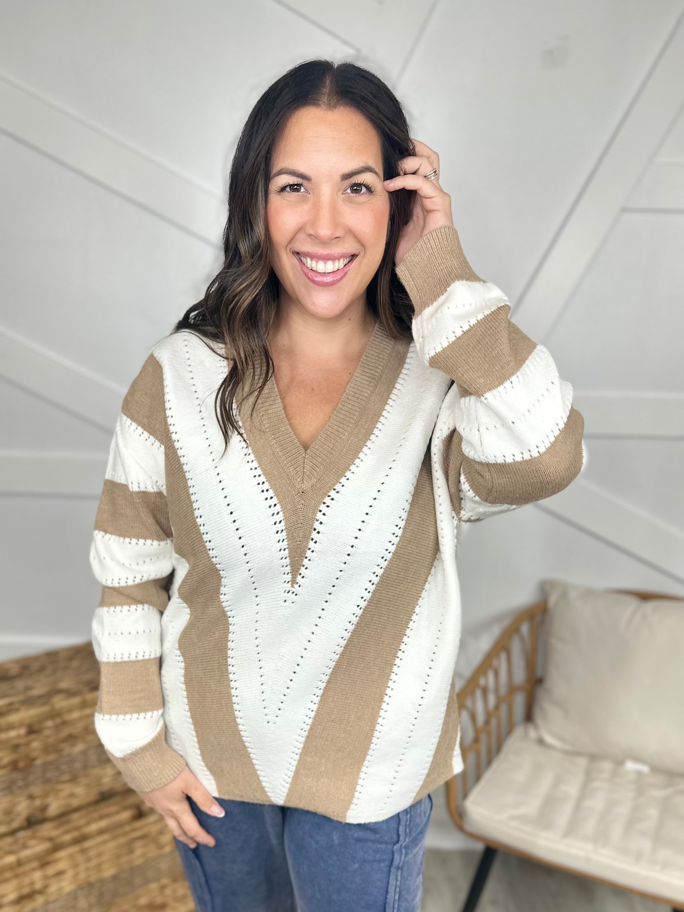 Modern Ease Sweater-125 Sweater-Umgee-Heathered Boho Boutique, Women's Fashion and Accessories in Palmetto, FL