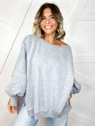 The Lived-In Luxe Pullover-125 SWEATER-ZENANA-Heathered Boho Boutique, Women's Fashion and Accessories in Palmetto, FL
