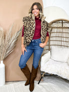 Wild About It Reversible Puffer Vest-200 JACKETS/SHACKETS-HEIMISH-Heathered Boho Boutique, Women's Fashion and Accessories in Palmetto, FL