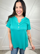 Here and Back Top-110 Short Sleeve Top-Andree by Unit-Heathered Boho Boutique, Women's Fashion and Accessories in Palmetto, FL