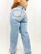 Rediscover Wide Leg Jeans by Vervet-190 Jeans-Vervet-Heathered Boho Boutique, Women's Fashion and Accessories in Palmetto, FL