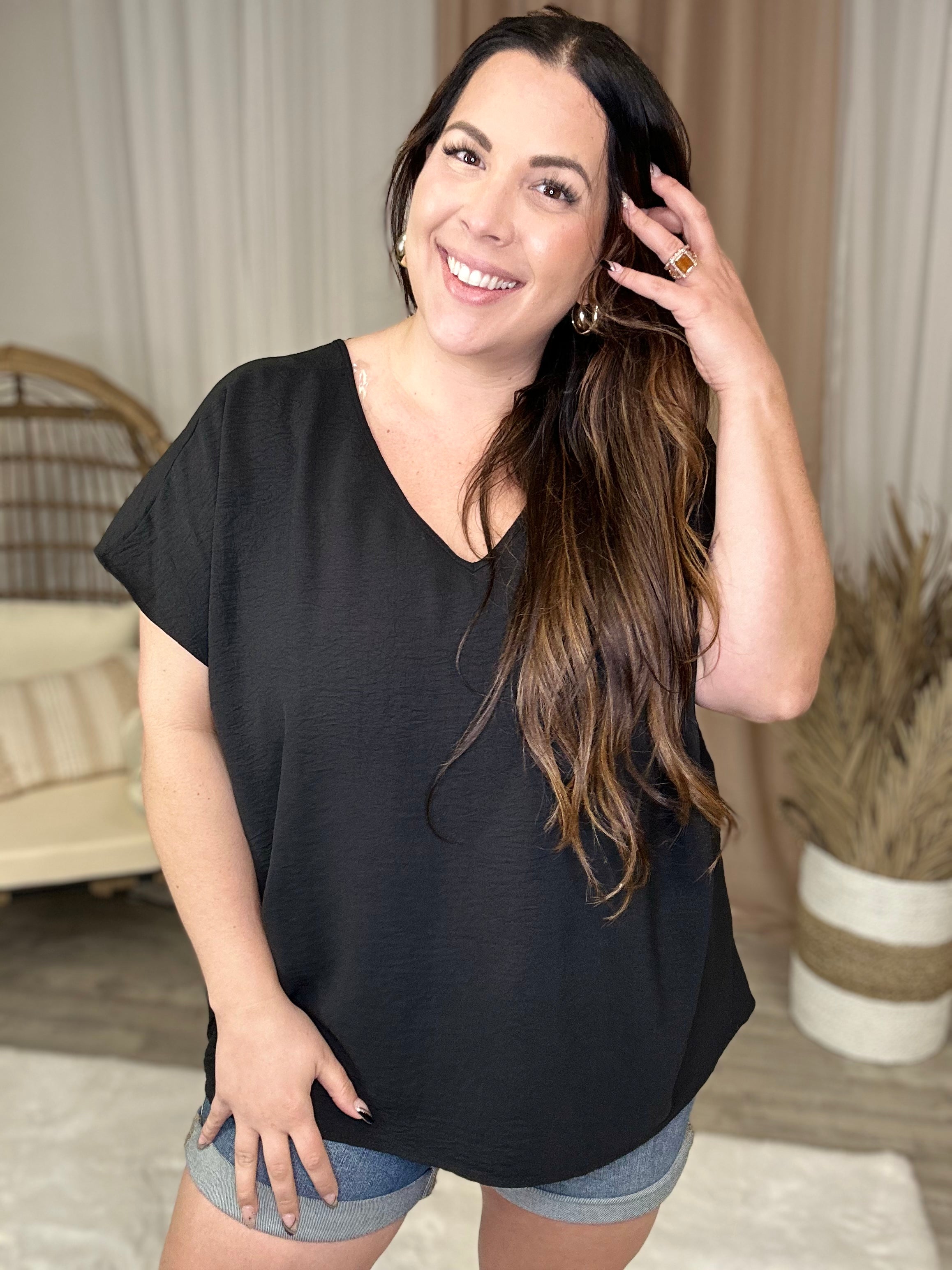 RESTOCK: Boxed Out Top-110 Short Sleeve Top-Sew In Love-Heathered Boho Boutique, Women's Fashion and Accessories in Palmetto, FL