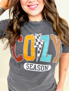 Cozy Season Graphic Tee-130 Graphic Tees-Heathered Boho-Heathered Boho Boutique, Women's Fashion and Accessories in Palmetto, FL