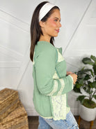 Meadow Daydream Long Sleeve Top-120 Long Sleeve Tops-Pol-Heathered Boho Boutique, Women's Fashion and Accessories in Palmetto, FL