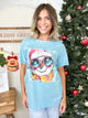 Preppy Christmas Snowman Graphic Tee-130 Graphic Tees-Heathered Boho-Heathered Boho Boutique, Women's Fashion and Accessories in Palmetto, FL