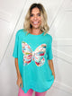 Patchwork Butterfly Graphic Tee-130 Graphic Tees-Heathered Boho-Heathered Boho Boutique, Women's Fashion and Accessories in Palmetto, FL