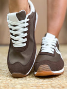 Retro Runner Statement-Logo Lace-Up Sneaker-350 Shoes-Let's See Style-Heathered Boho Boutique, Women's Fashion and Accessories in Palmetto, FL