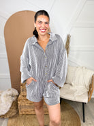 Uptown Romper-230 DRESSES/JUMPSUITS/ROMPERS-Bucketlist-Heathered Boho Boutique, Women's Fashion and Accessories in Palmetto, FL