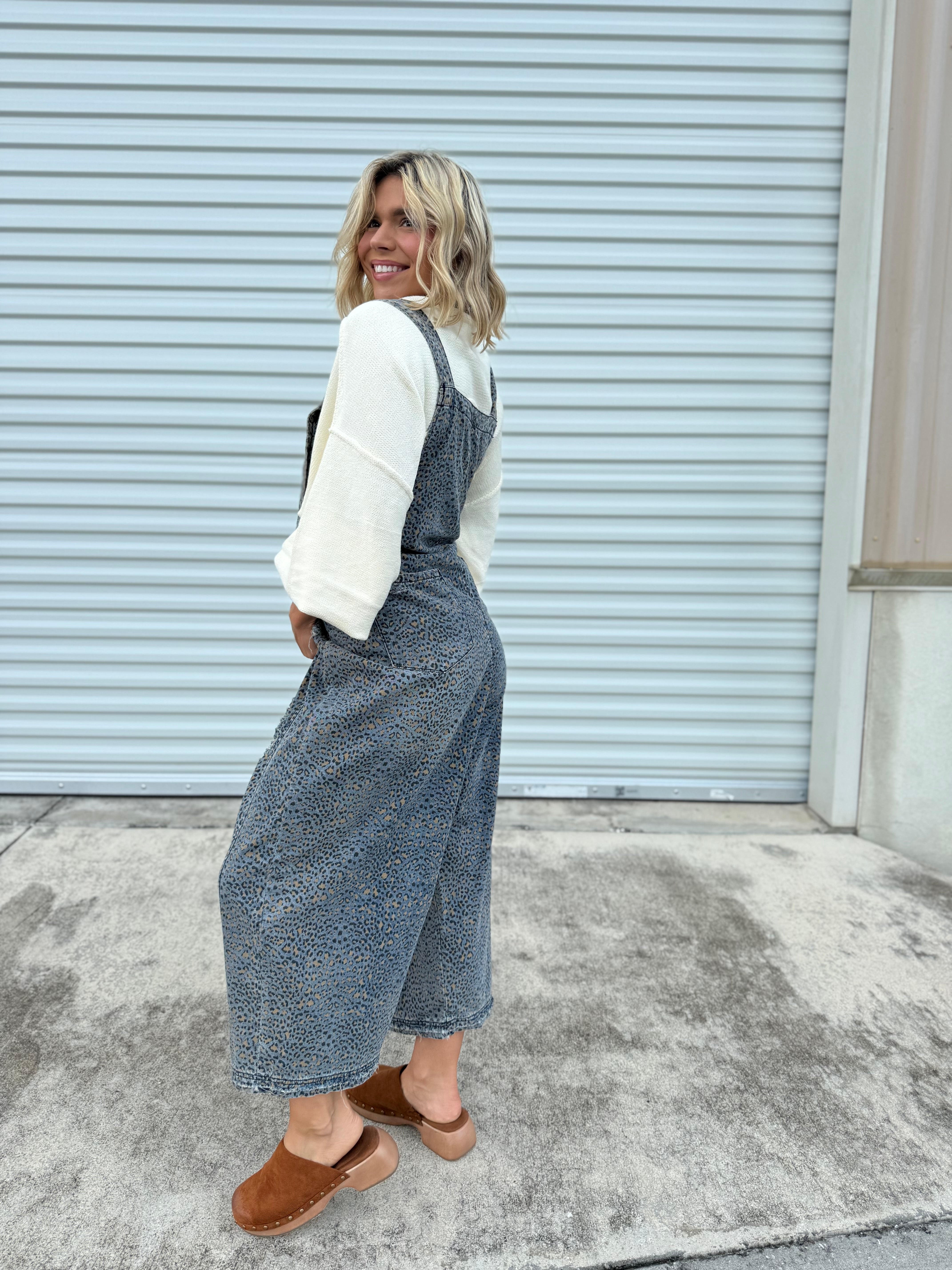 Urban Jungle Overalls-230 DRESSES/JUMPSUITS/ROMPERS-EASEL-Heathered Boho Boutique, Women's Fashion and Accessories in Palmetto, FL