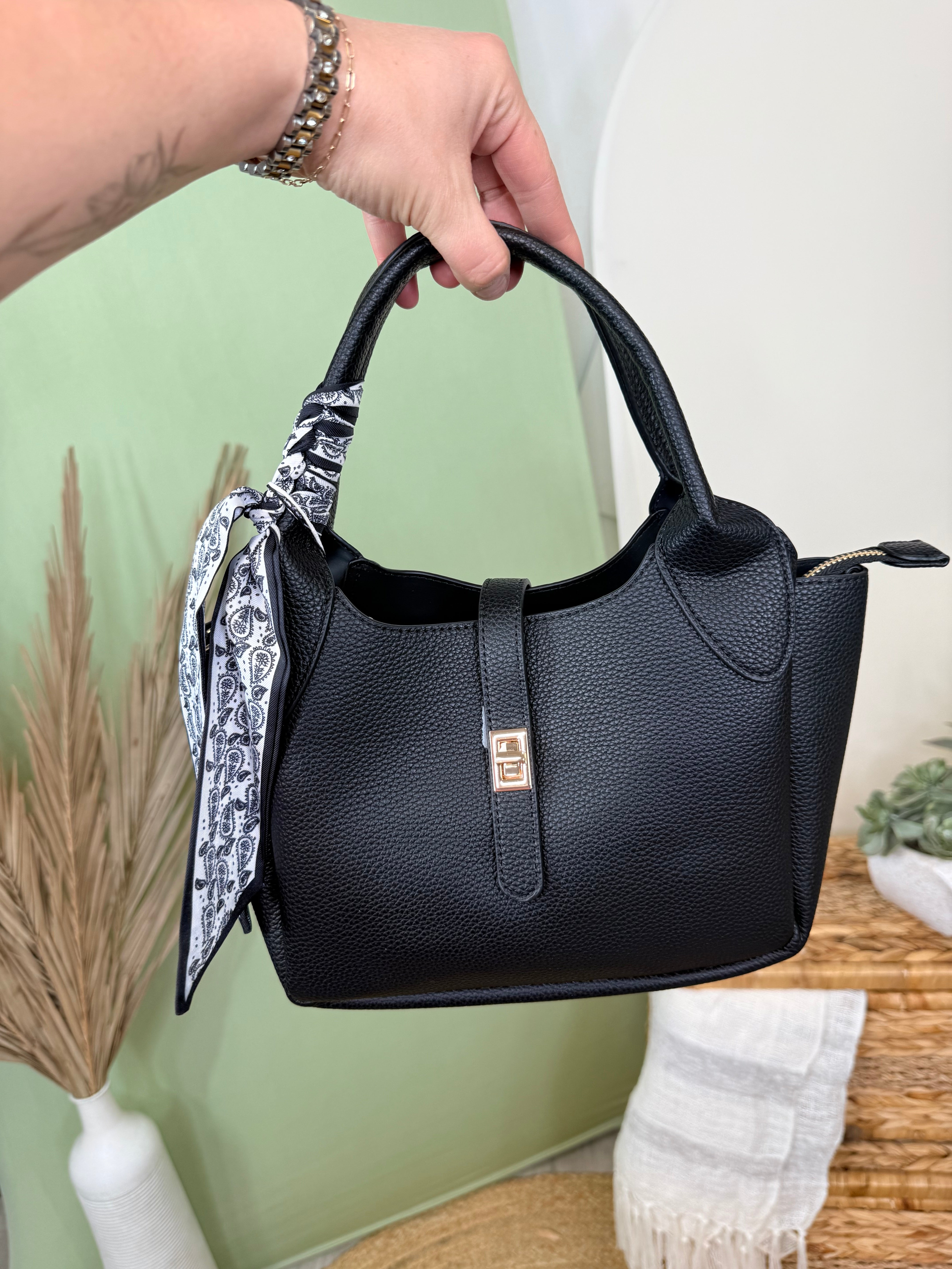 The Southern Charm Satchel-320 BAGS-TOPS HANDBAGS-Heathered Boho Boutique, Women's Fashion and Accessories in Palmetto, FL