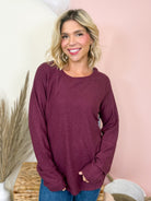 Cavalry Long Sleeve Top-120 LONG SLEEVE TOPS-HYFVE-Heathered Boho Boutique, Women's Fashion and Accessories in Palmetto, FL