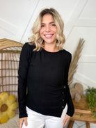 Lucky To Be Me Top-120 Long Sleeve Tops-White Birch-Heathered Boho Boutique, Women's Fashion and Accessories in Palmetto, FL