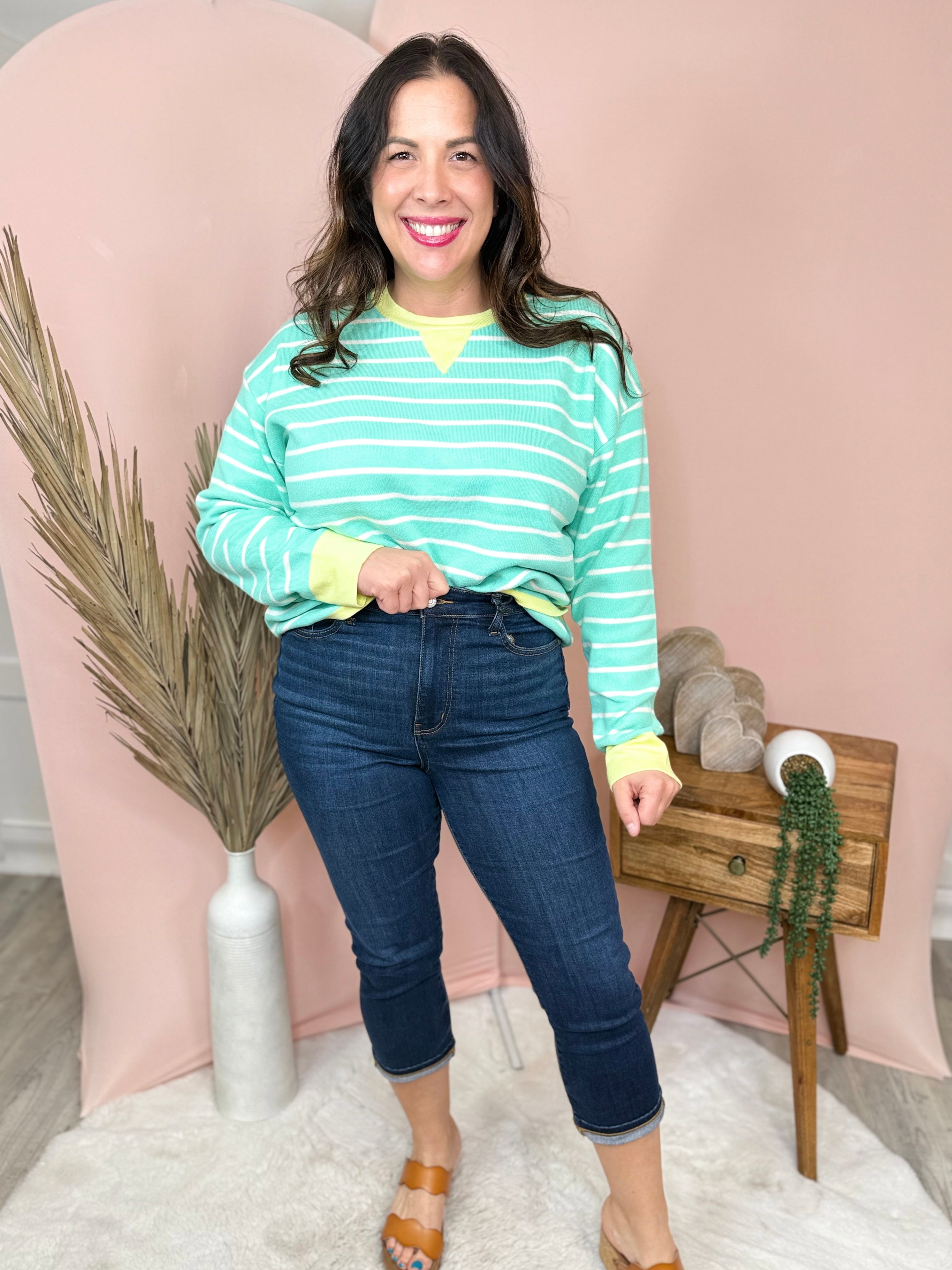 Walking On Sunshine Capri by Judy Blue-190 JEANS-Judy Blue-Heathered Boho Boutique, Women's Fashion and Accessories in Palmetto, FL