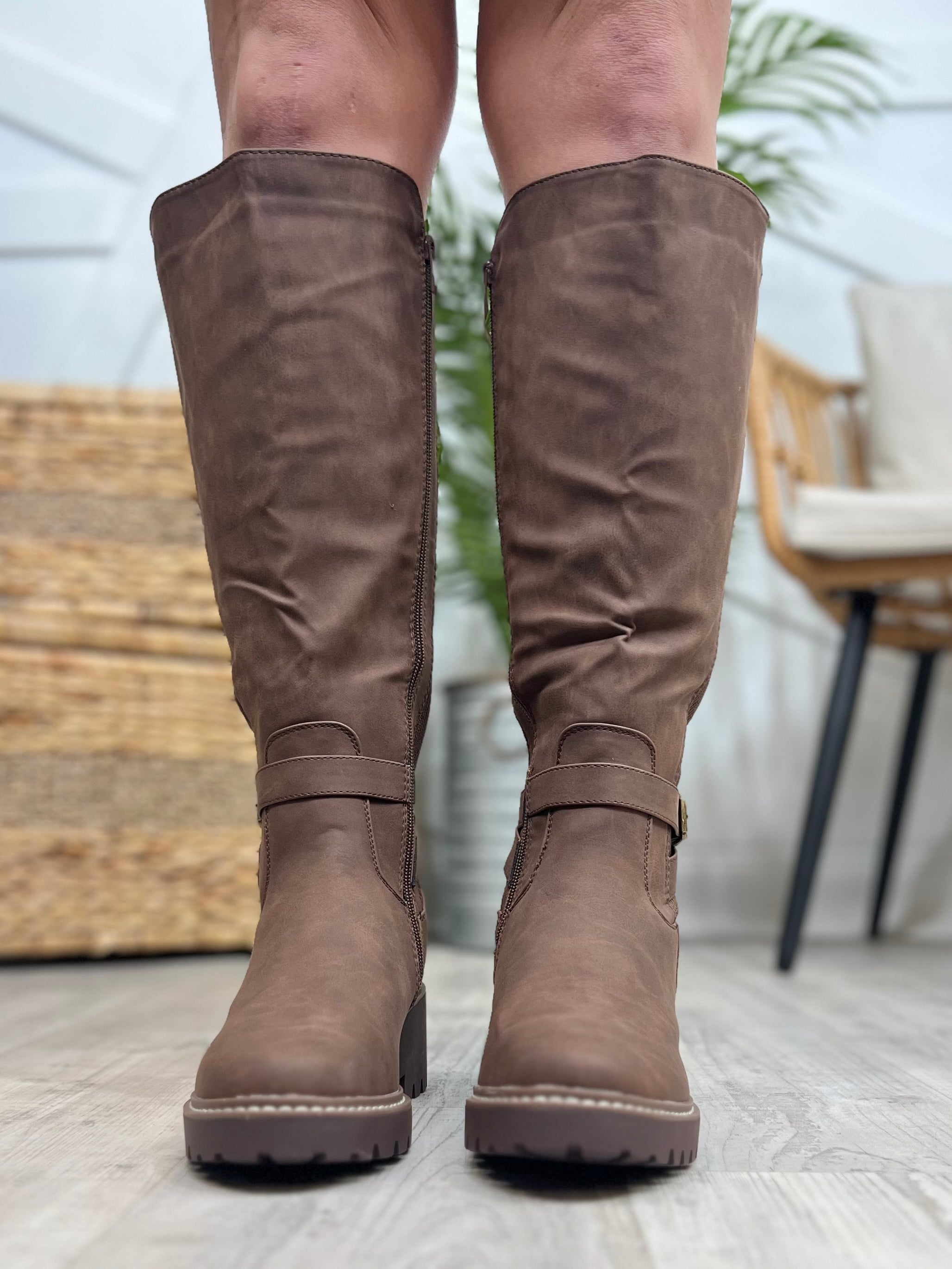 Agenda Boots - Brown-350 SHOES-Forever Link-Heathered Boho Boutique, Women's Fashion and Accessories in Palmetto, FL