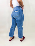 Rosemead Slim Wide Leg Crop Jean by Lovervet-190 Jeans-Vervet-Heathered Boho Boutique, Women's Fashion and Accessories in Palmetto, FL