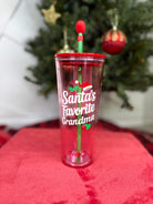 Santa's Favorite... 24oz Plastic Tumbler Swig-340 Other Accessories-Swig-Heathered Boho Boutique, Women's Fashion and Accessories in Palmetto, FL