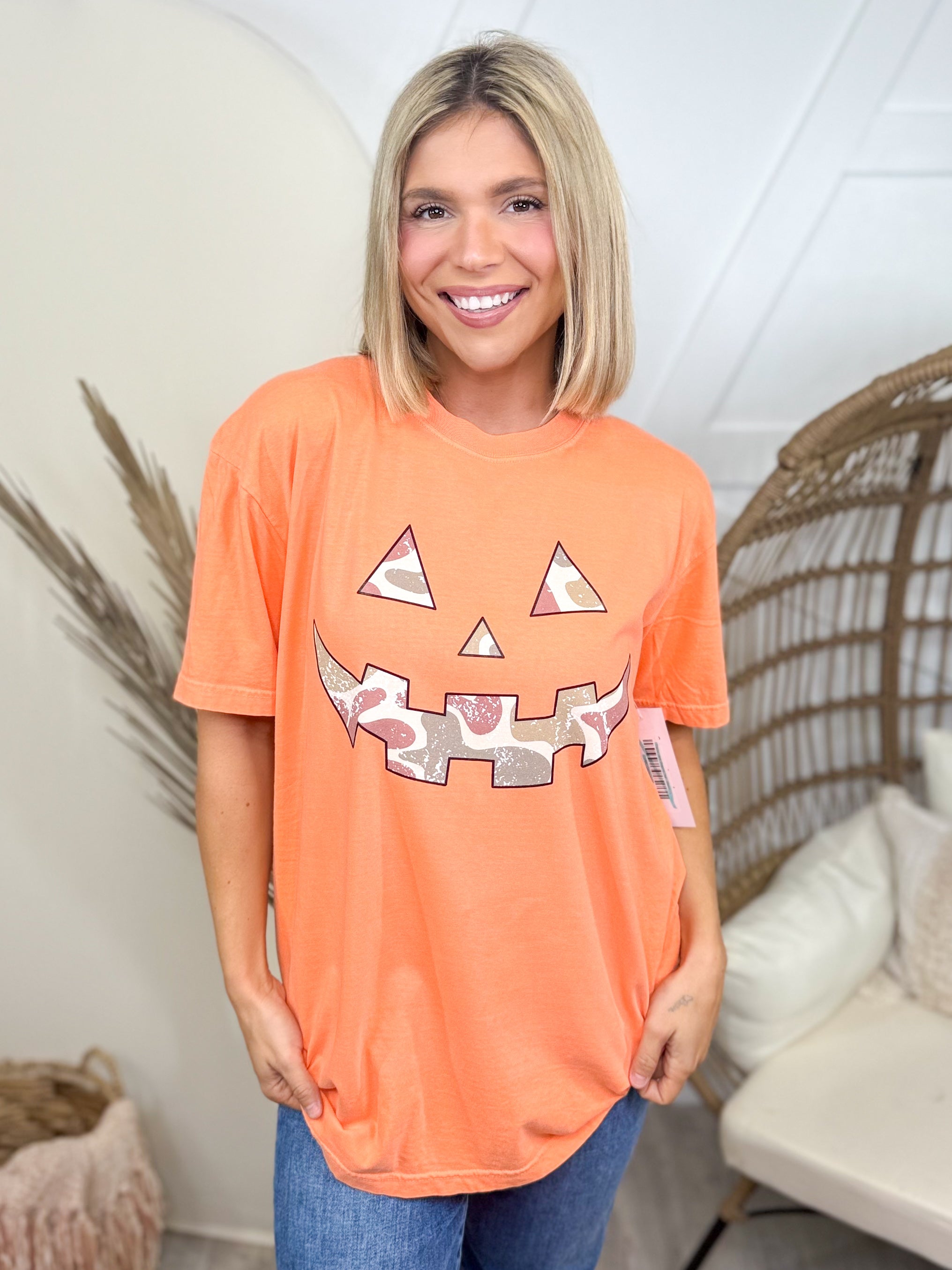 Camo Jack Graphic Tee-130 Graphic Tees-Heathered Boho-Heathered Boho Boutique, Women's Fashion and Accessories in Palmetto, FL