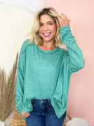 Chit Chat Top-120 LONG SLEEVE TOPS-ZENANA-Heathered Boho Boutique, Women's Fashion and Accessories in Palmetto, FL