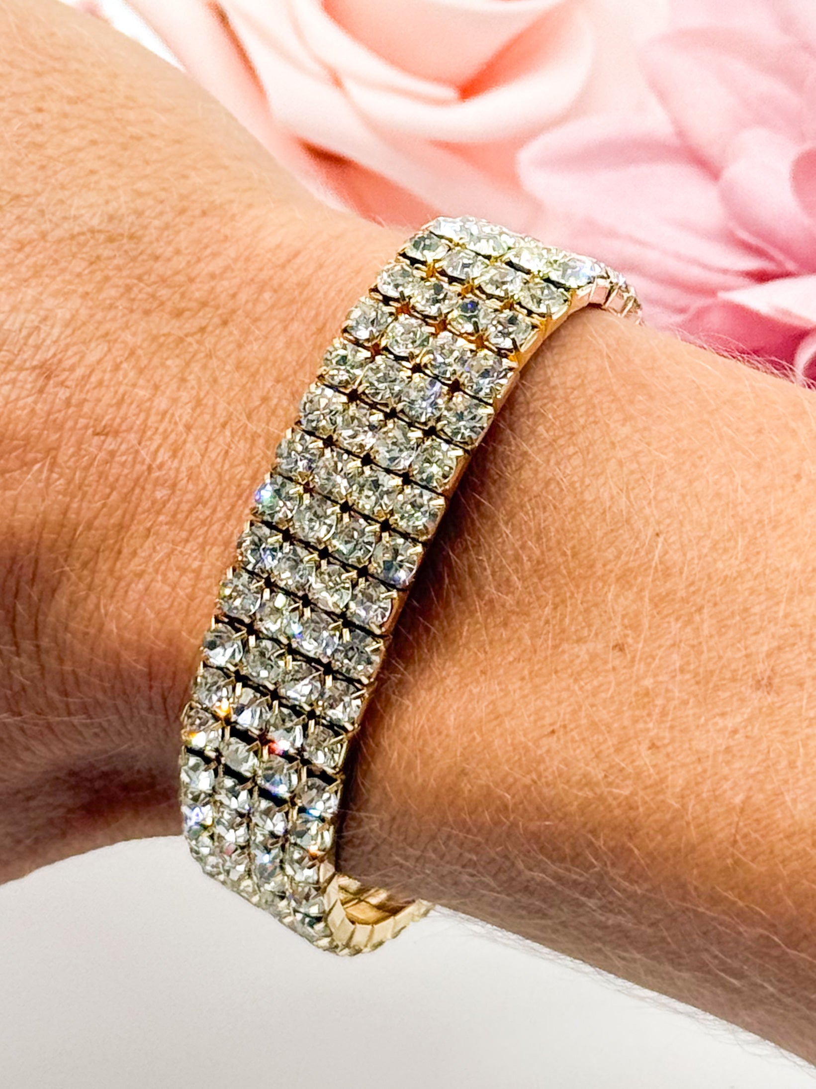 Slip on the Bling Stretch Bracelet-310 Jewelry-RM Manufacturing-Heathered Boho Boutique, Women's Fashion and Accessories in Palmetto, FL