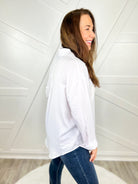 Restock : Kathryn Classic Button-Up-120 Long Sleeve Tops-Southern Grace-Heathered Boho Boutique, Women's Fashion and Accessories in Palmetto, FL