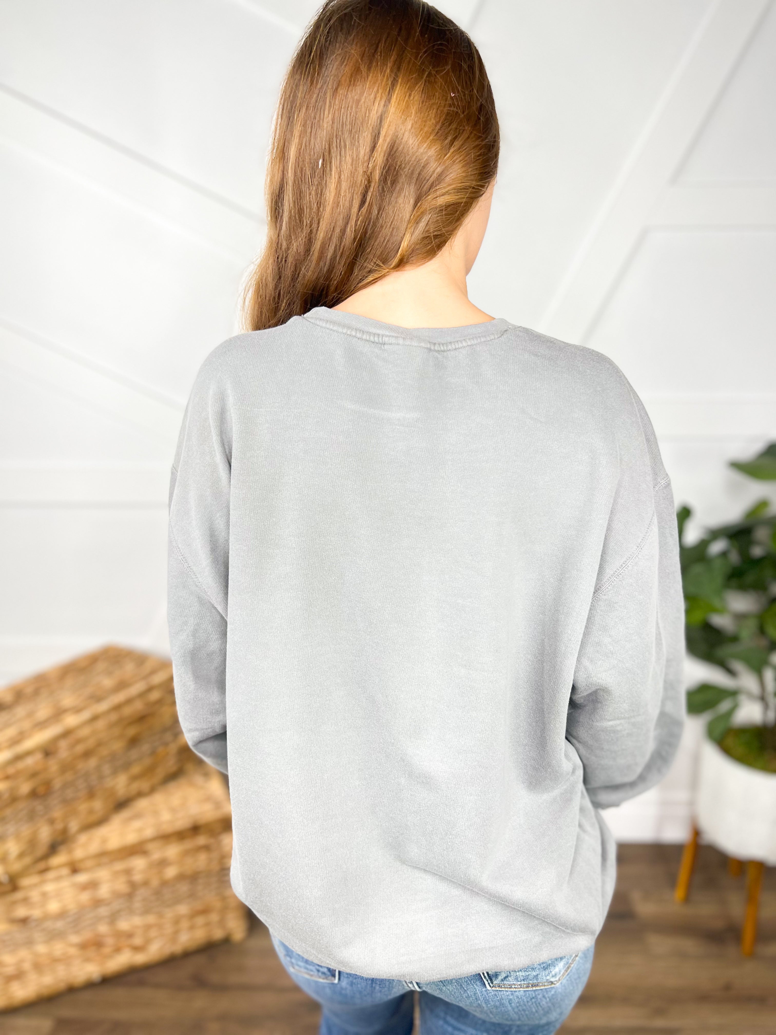 Hot Cocoa Weather Sweatshirt-125 Sweater-Heathered Boho-Heathered Boho Boutique, Women's Fashion and Accessories in Palmetto, FL