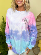 Life is a Beach Retro Summer-Pocket/Back- Graphic Long Sleeve-130 Graphic Tees-Heathered Boho-Heathered Boho Boutique, Women's Fashion and Accessories in Palmetto, FL
