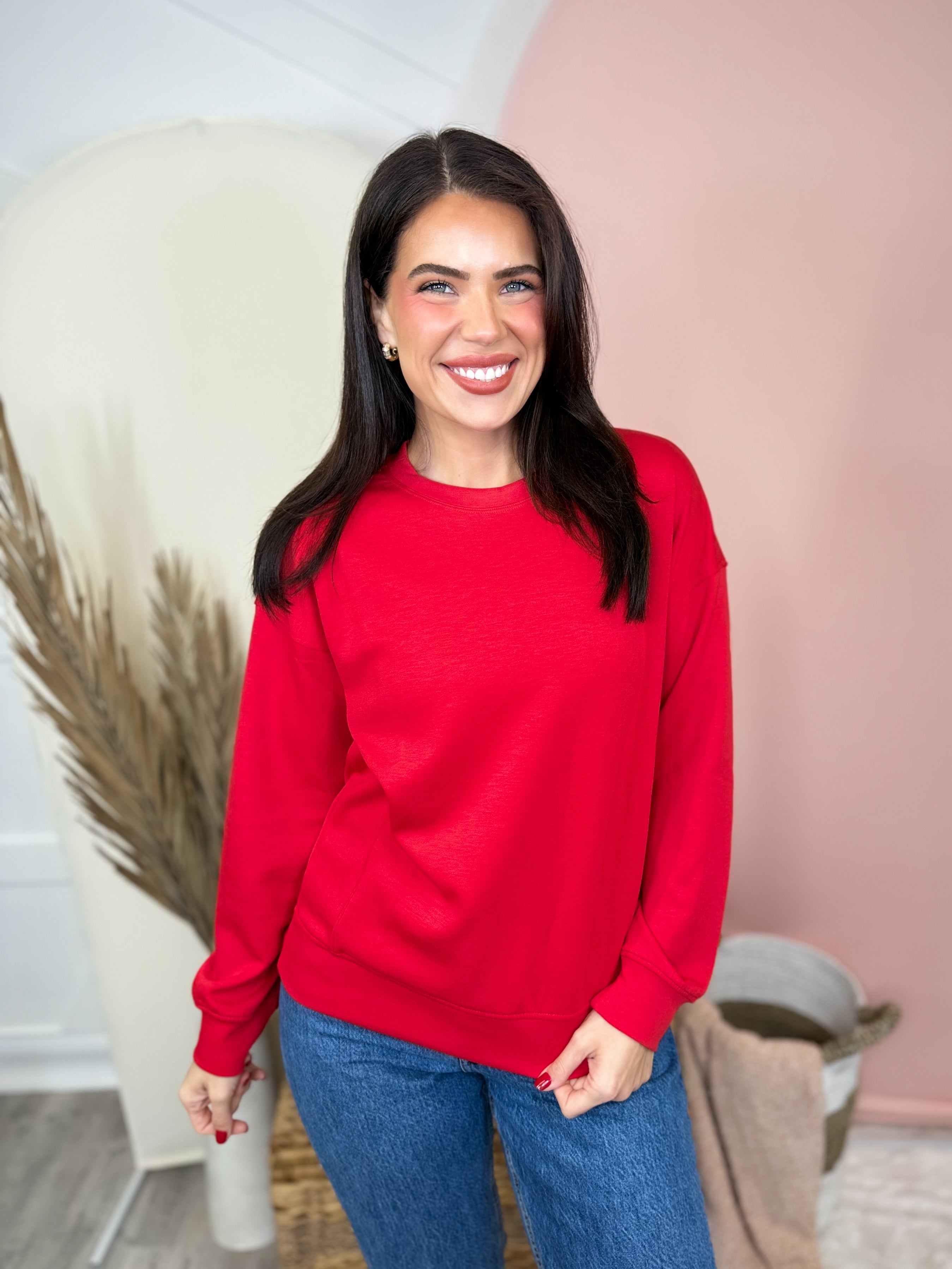 Gossip Sweatshirt-120 LONG SLEEVE TOPS-ZENANA-Heathered Boho Boutique, Women's Fashion and Accessories in Palmetto, FL