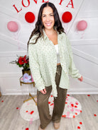 Again and Again Button Down Top-120 Long Sleeve Tops-EASEL-Heathered Boho Boutique, Women's Fashion and Accessories in Palmetto, FL