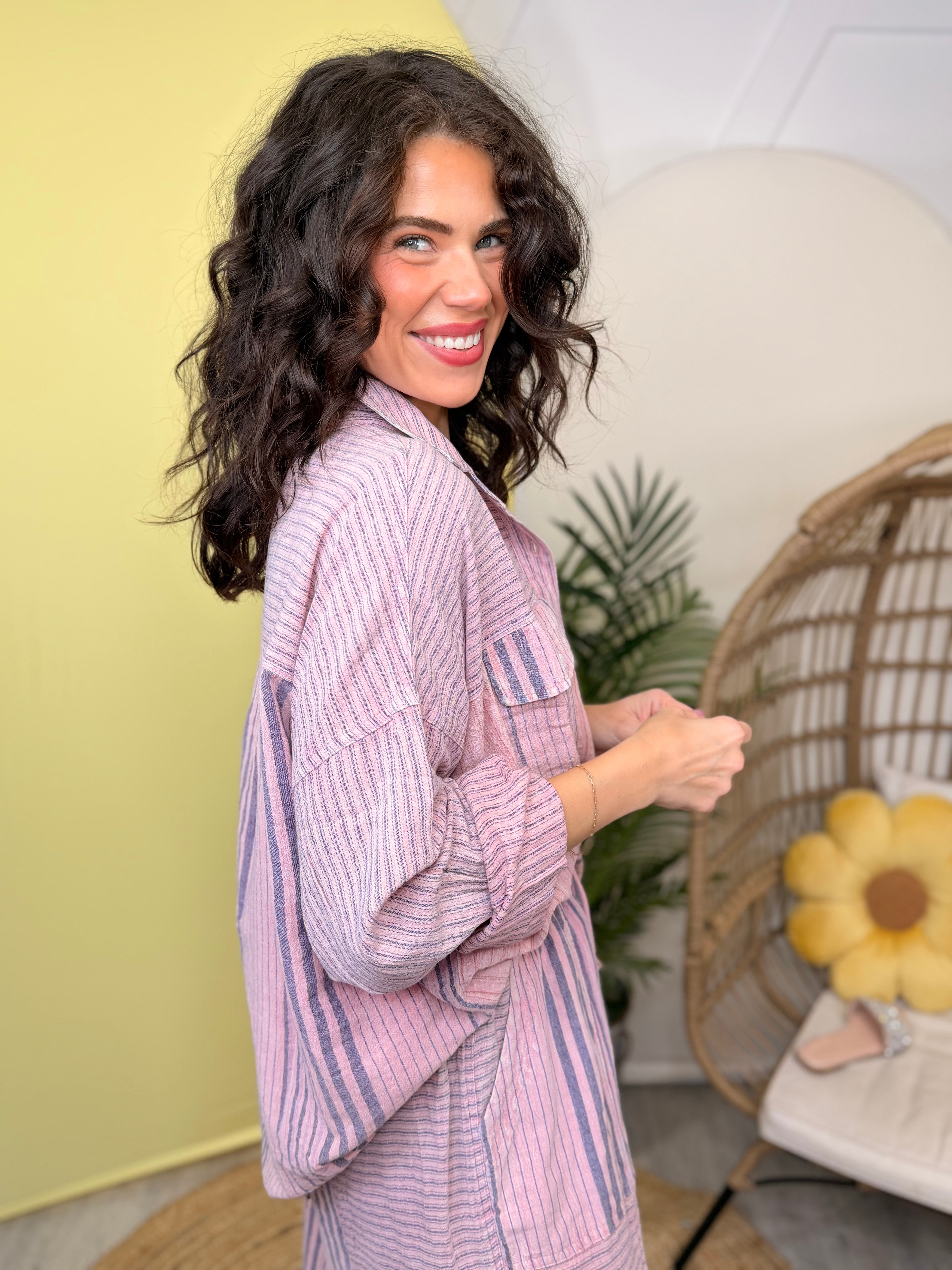 Seaside Mix Top-120 LONG SLEEVE TOPS-EASEL-Heathered Boho Boutique, Women's Fashion and Accessories in Palmetto, FL