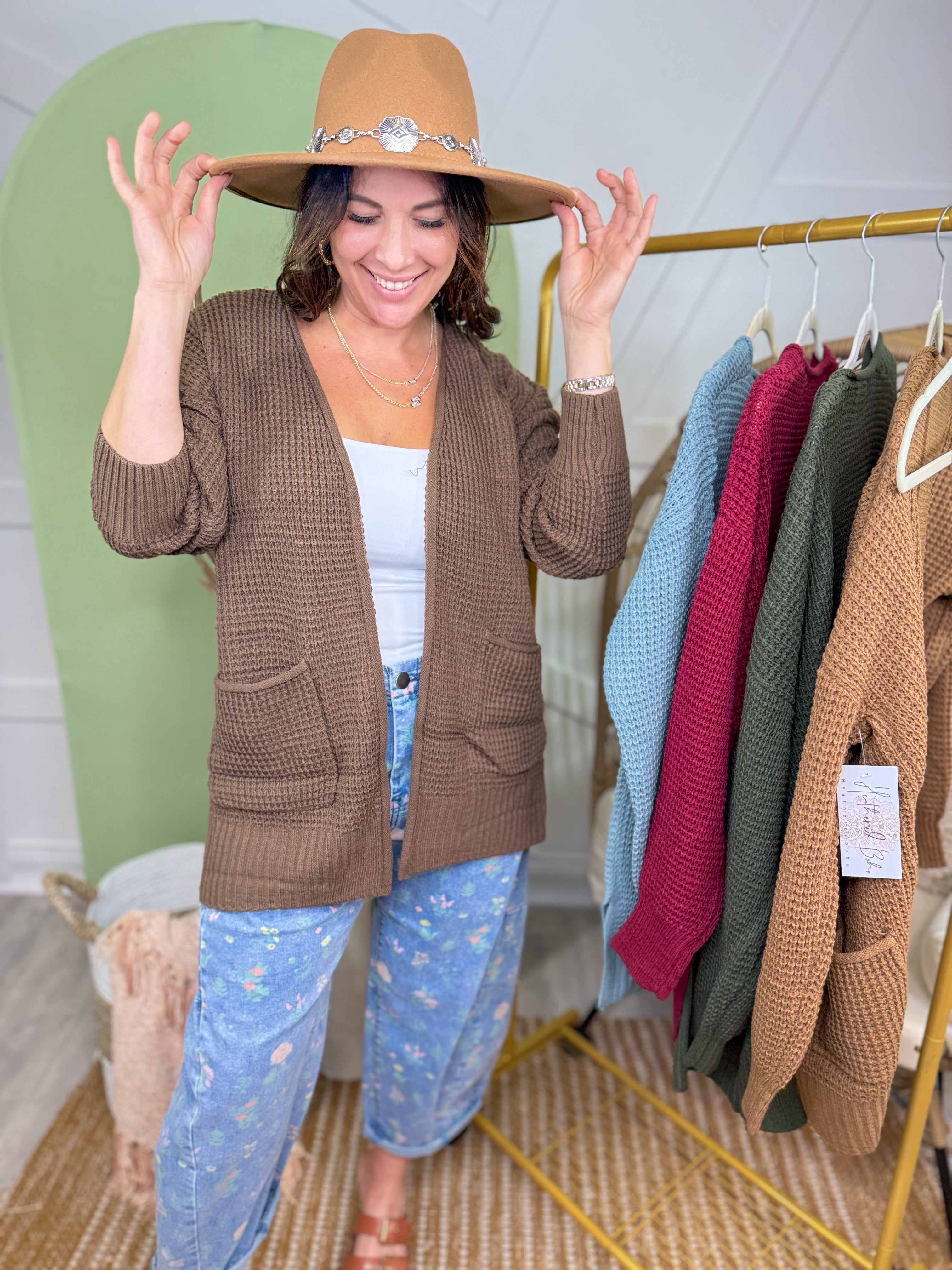 Sophisticate Cardigan-220 Cardigans/ Kimonos-ZENANA-Heathered Boho Boutique, Women's Fashion and Accessories in Palmetto, FL