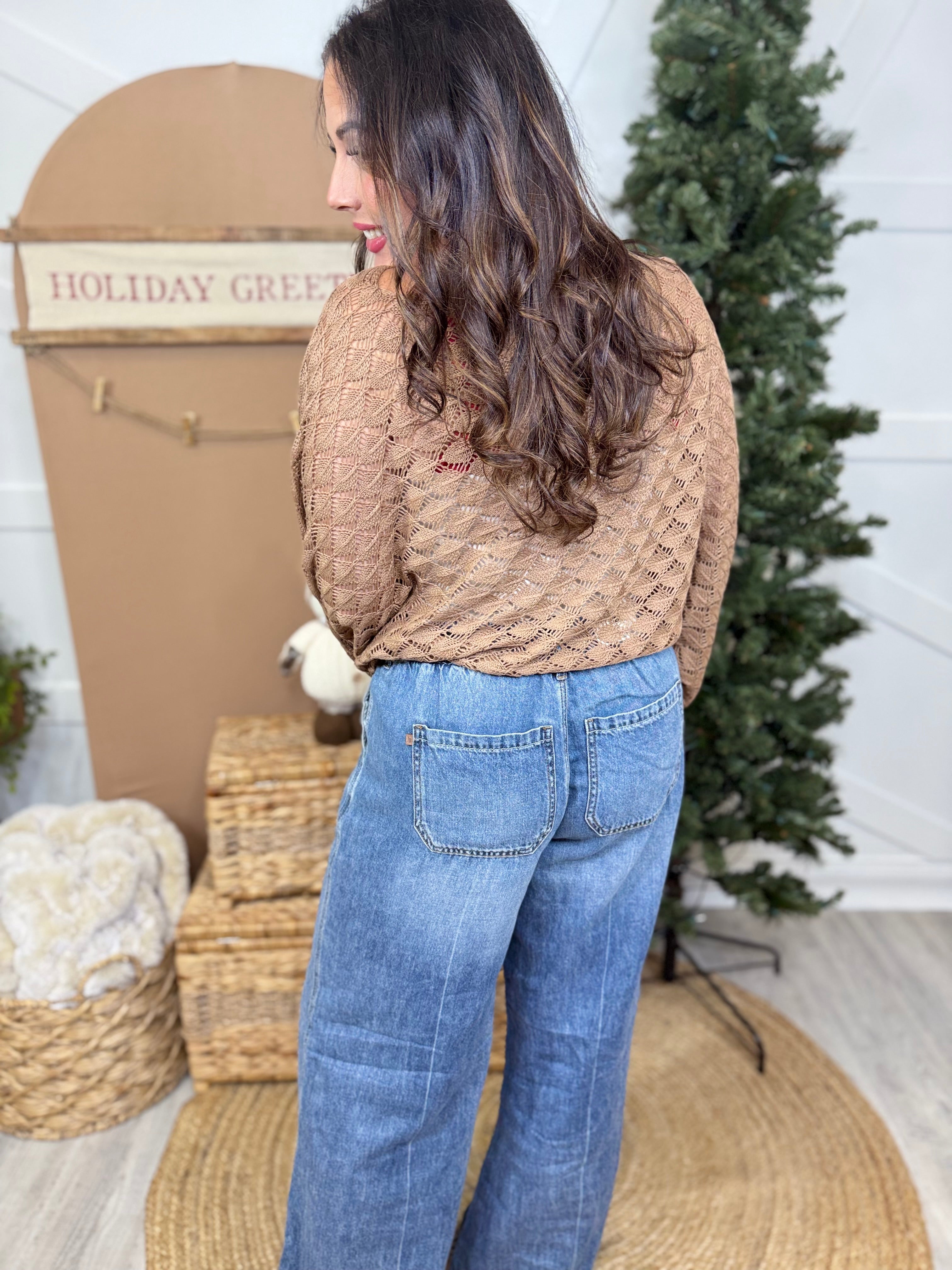 Free Spirit Bell Sleeve Top-120 LONG SLEEVE TOPS-Blakeley-Heathered Boho Boutique, Women's Fashion and Accessories in Palmetto, FL