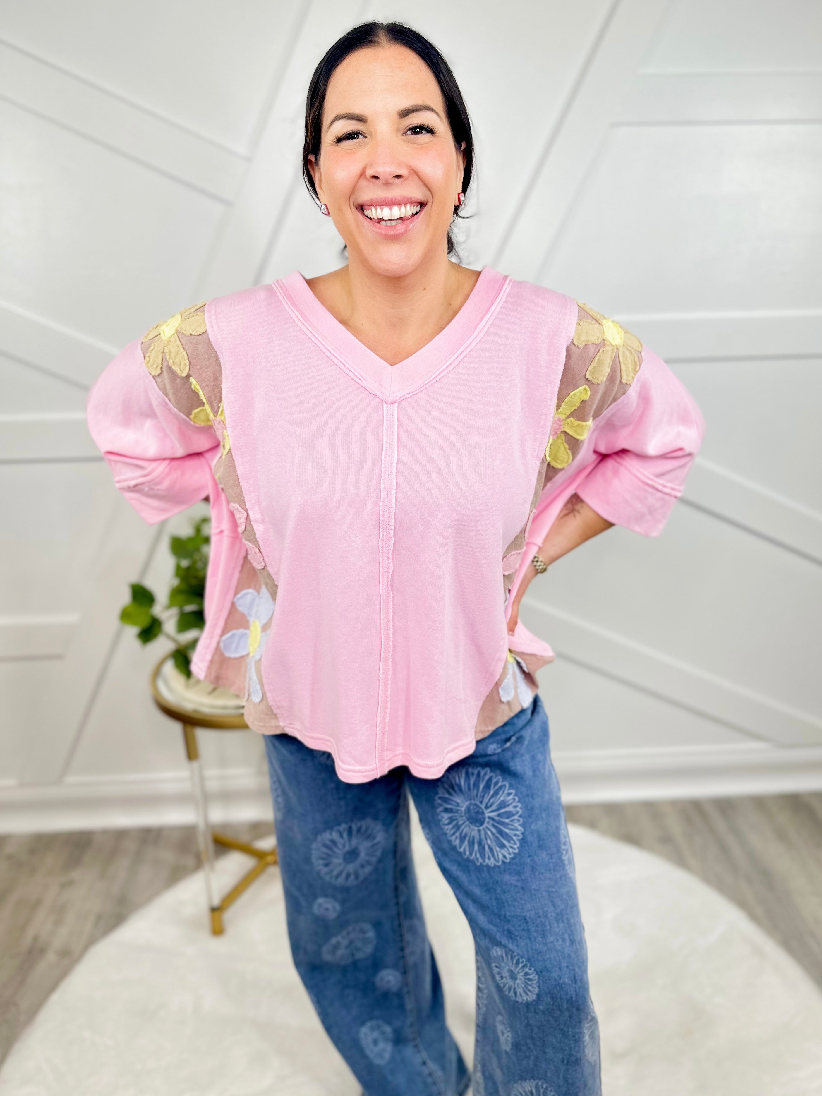 Petal Perfection Top-110 Short Sleeve Top-Easel-Heathered Boho Boutique, Women's Fashion and Accessories in Palmetto, FL