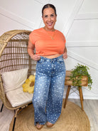 The Sweet Spot Wide Leg Tummy Control Jeans By Saige-190 JEANS-SAIGE-Heathered Boho Boutique, Women's Fashion and Accessories in Palmetto, FL