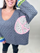 Peacefulness Sweater-125 Sweater-Pol-Heathered Boho Boutique, Women's Fashion and Accessories in Palmetto, FL