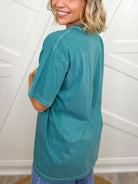 Cursive Cozy Season Graphic Tee - Emerald-130 Graphic Tees-Heathered Boho-Heathered Boho Boutique, Women's Fashion and Accessories in Palmetto, FL