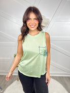 Special Treat Tank Top-100 Tank/Crop Tops-Pol-Heathered Boho Boutique, Women's Fashion and Accessories in Palmetto, FL