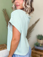 Layla Top-110 SHORT SLEEVE TOP-POLAGRAM-Heathered Boho Boutique, Women's Fashion and Accessories in Palmetto, FL