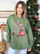 Funny Christmas Skeleton Graphic Sweatshirt-130 Graphic Tees-Heathered Boho-Heathered Boho Boutique, Women's Fashion and Accessories in Palmetto, FL