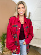 Tartan Shacket (Reg & Curvy)-200 Jackets/Shackets-Jade by Jane-Heathered Boho Boutique, Women's Fashion and Accessories in Palmetto, FL