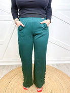 Gala Pants - Hunter Green-150 PANTS-DEAR SCARLETT-Heathered Boho Boutique, Women's Fashion and Accessories in Palmetto, FL