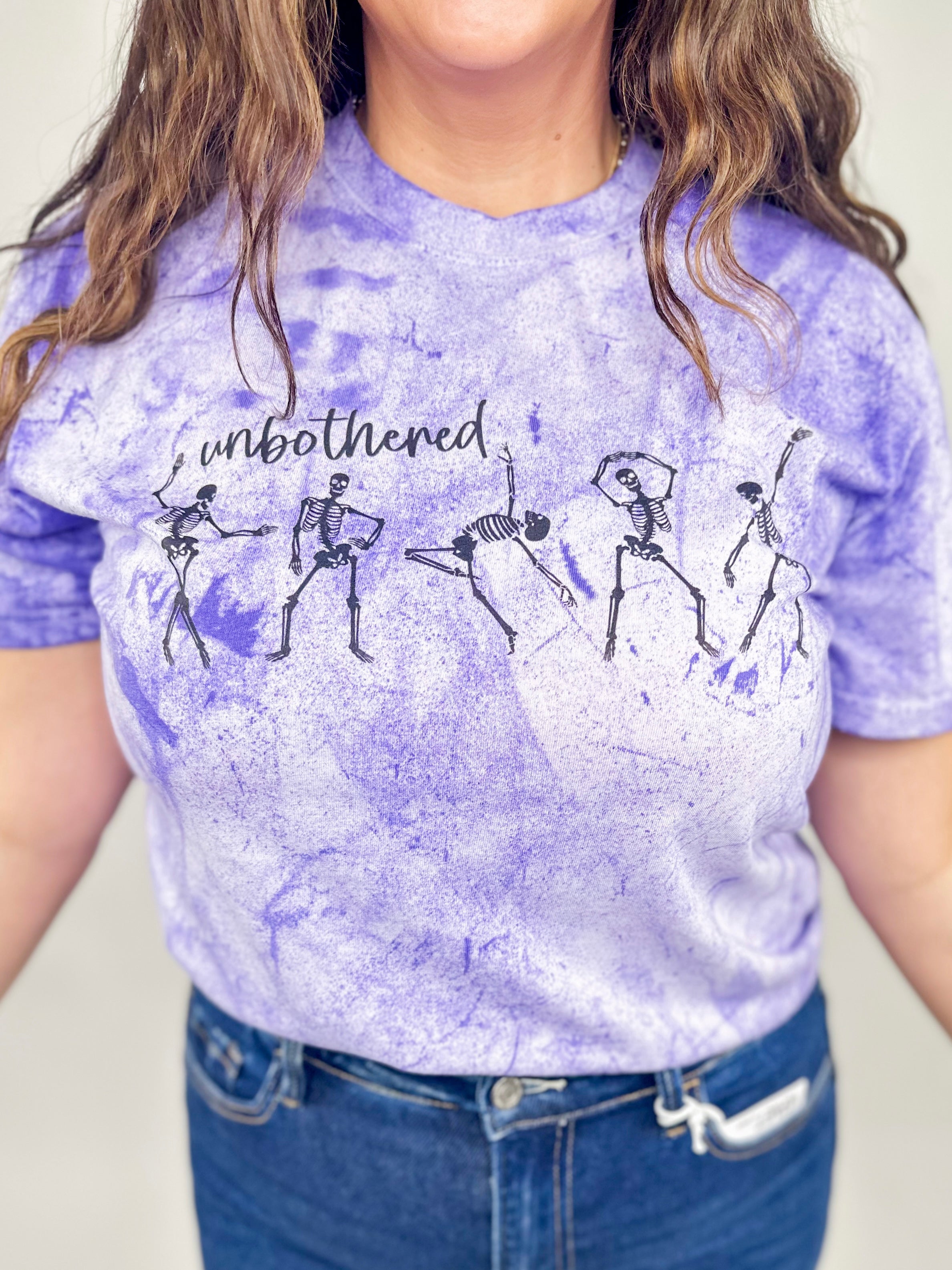 Purple Unbothered Graphic Tee-130 Graphic Tees-Heathered Boho-Heathered Boho Boutique, Women's Fashion and Accessories in Palmetto, FL