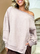Soft Spoken Waffle Knit Top-120 Long Sleeve Tops-VERY J-Heathered Boho Boutique, Women's Fashion and Accessories in Palmetto, FL