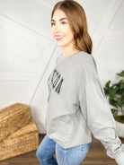 Hot Cocoa Weather Sweatshirt-125 Sweater-Heathered Boho-Heathered Boho Boutique, Women's Fashion and Accessories in Palmetto, FL