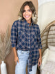 Restock: Plaid Intentions Button Down Top-120 LONG SLEEVE TOPS-HEIMISH-Heathered Boho Boutique, Women's Fashion and Accessories in Palmetto, FL