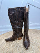 Hats Off Boots - Espresso Crinkle-350 Shoes-Corkys-Heathered Boho Boutique, Women's Fashion and Accessories in Palmetto, FL