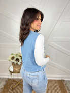 Delicate Denim Vest-200 Jackets/Shackets-Davi & Dani-Heathered Boho Boutique, Women's Fashion and Accessories in Palmetto, FL