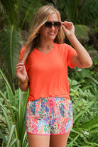 PREORDER: Jess Lea Basic Tee- Orange-400 Takeover/Pre-Order-Jess Lea-Heathered Boho Boutique, Women's Fashion and Accessories in Palmetto, FL