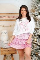 Fa La La La Sweatshirt-120 LONG SLEEVE TOPS-SOUTHERN GRACE-Heathered Boho Boutique, Women's Fashion and Accessories in Palmetto, FL