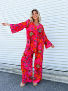 CASA BELLA FLORAL SET-240 Activewear/Sets-Blakeley Designs-Heathered Boho Boutique, Women's Fashion and Accessories in Palmetto, FL